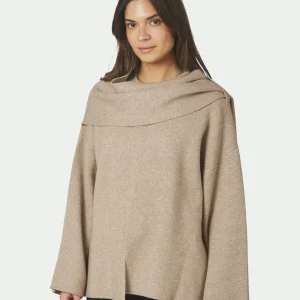 NEO NOIR Wals Knit Scarf Blouse