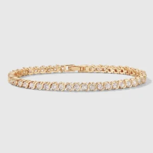 Tennisarmband - S-länk Guld